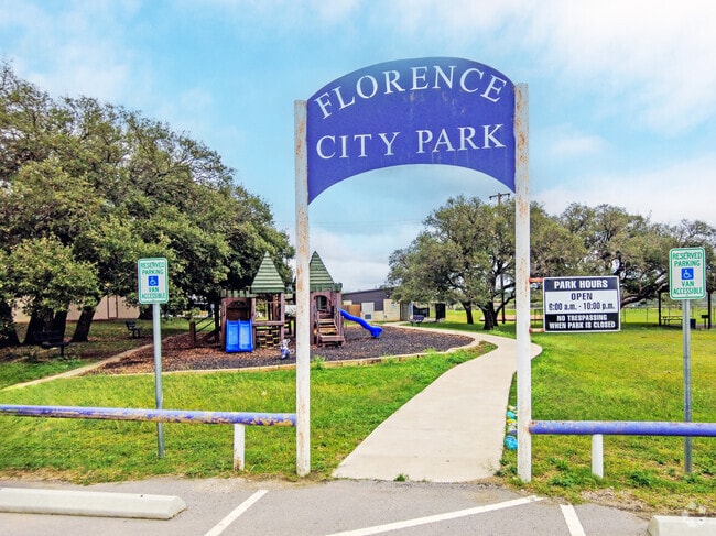 Located in Florence, Texas, Florence City Park covers an area of 9.0 acres.