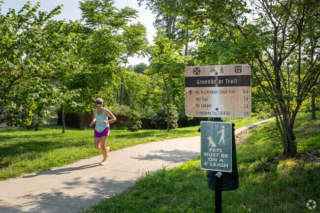 The Greenbriar Connector trail is a popular spot for residents of Green Meadows to bike or job.