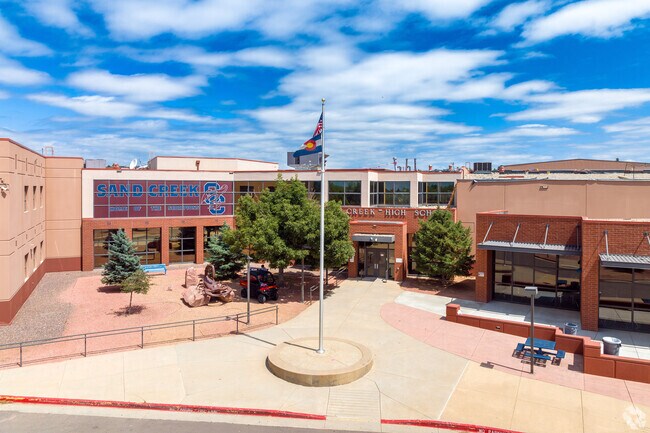 Cimarron Hills students finish their education at Sand Creek High School.