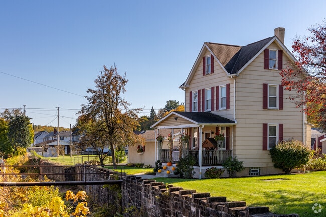 Altoona has mainly colonial revival homes with modest yards.