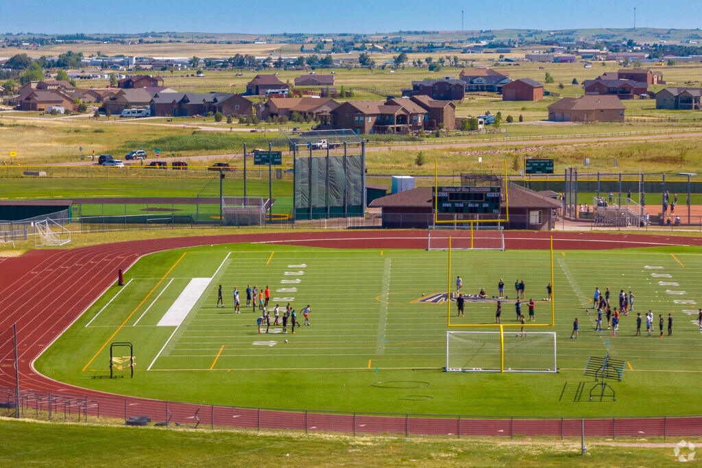 Student athletes at Falcon High School will enjoy the football field.