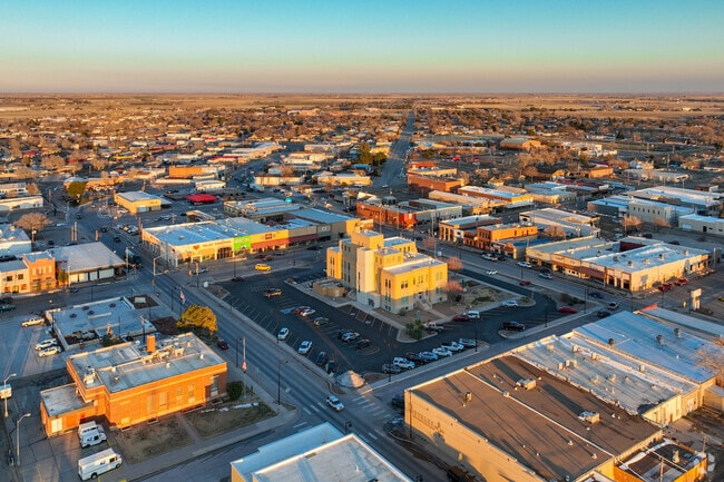 The small city of Portales, near the border of Texas is on the flat Eastern Plains of NM.