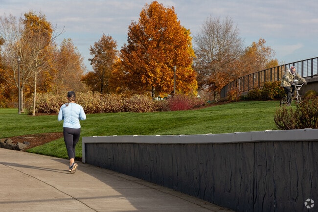 Surrounding by lush green grass and tall mature trees, exercising in Downtown Salem is perfect.