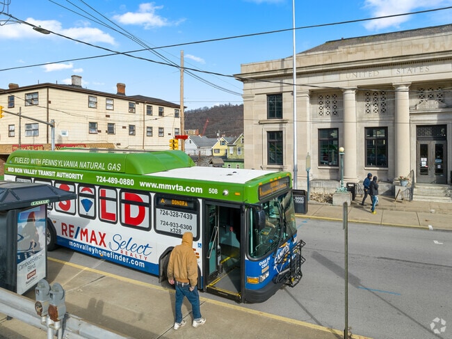 Public transportation is readily available in Charleroi via the Mon Valley Transit Authority.