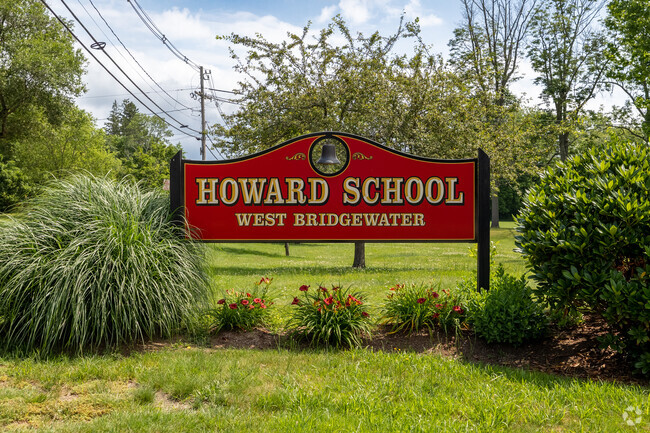 A colorful sign greets you at Howard Elementary School in West Bridgewater.