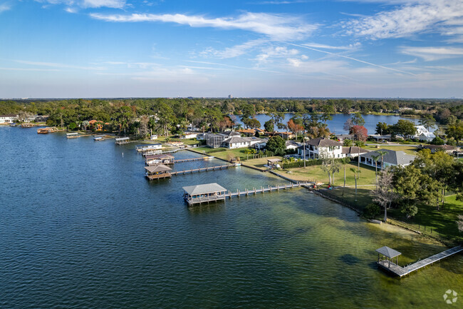 A beautiful view of the homes with dock on Forest City.