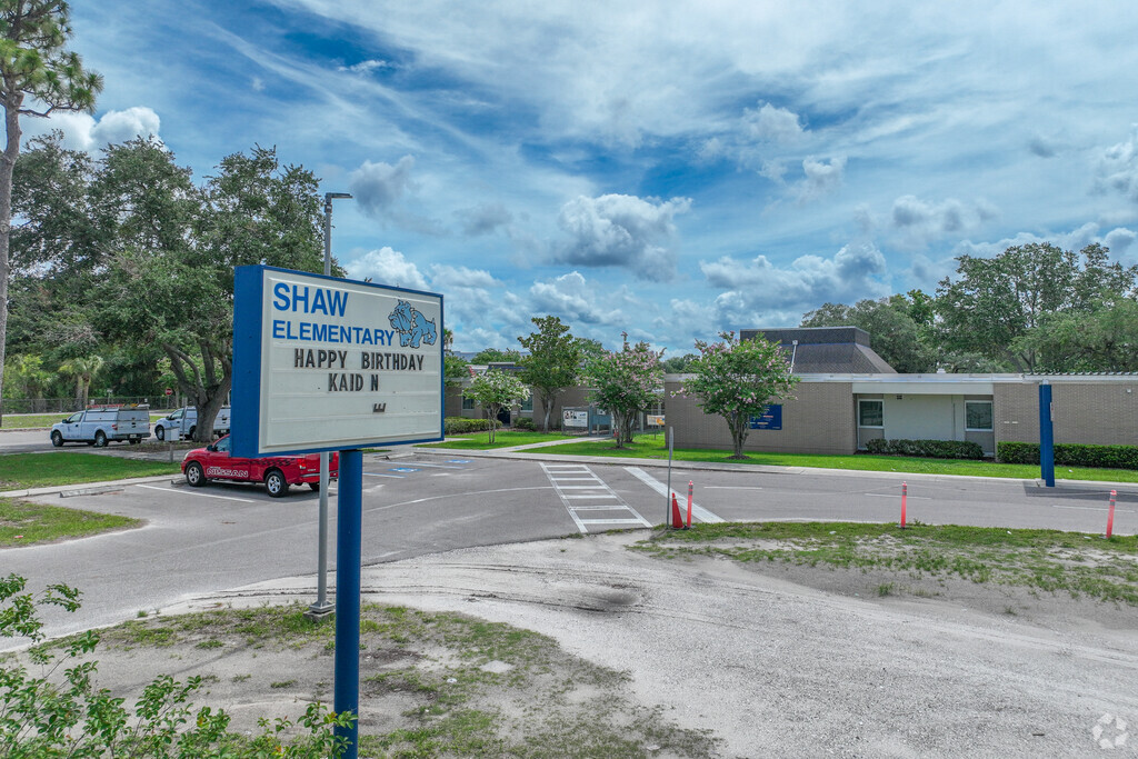 Playgrounds can be found for recess at Shaw Elementary School.