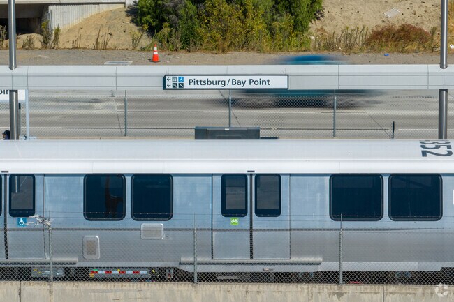 Going from city to city is easy with the Pittsburg BART station near Vista Del Mar.