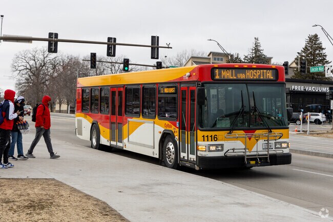 The CyRide bus keeps College Creek students and families connected to Ames.