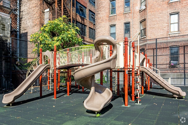 MS 243 Center School has plenty of playground equipment for recess.