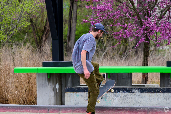 One of the highlights of Switchyard Park, near McDoel Gardens, is the skate park.
