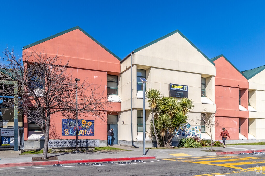 Albany Middle School is graded A from Niche, and was renovated in 2019 with added classrooms and a theatre.
