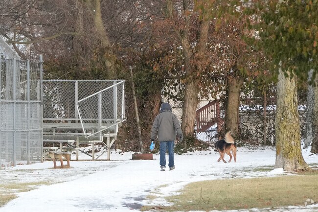 People love to walk their fury friends throughout the Bechtold Park.