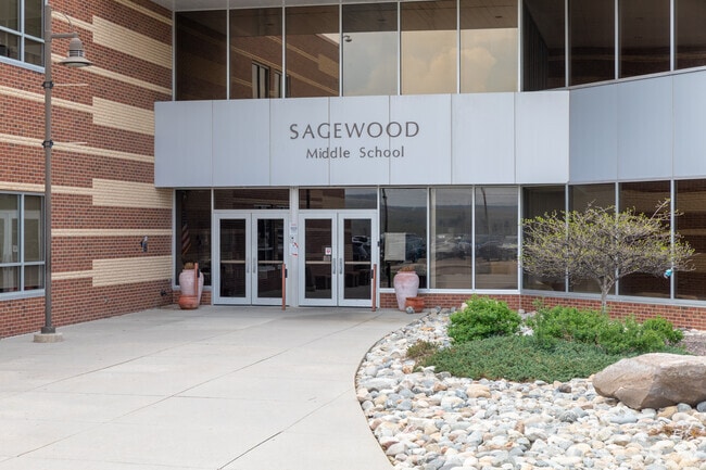 Sagewood Middle School near the Stroh Ranch neighborhood prepares students for higher learning.