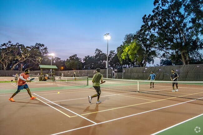 Zephyr Park near Zephyrhills South hosts evening pickleball games.