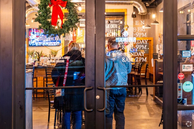 Residents line up to get seated at Southern Food Co for dinner in Fayetteville.