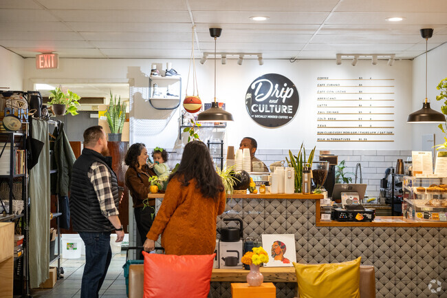 Drip and Culture serves coffee and rare vinyl records and design books in Waukegan Gardens.