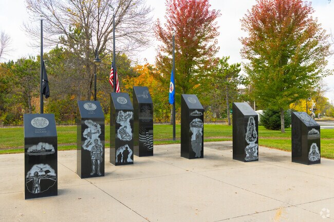 A memorial stands in Downtown park in Annandale.