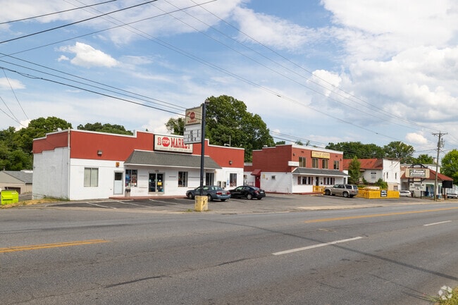 Williamson Road is a busy thoroughfare with a fare amount of retail.