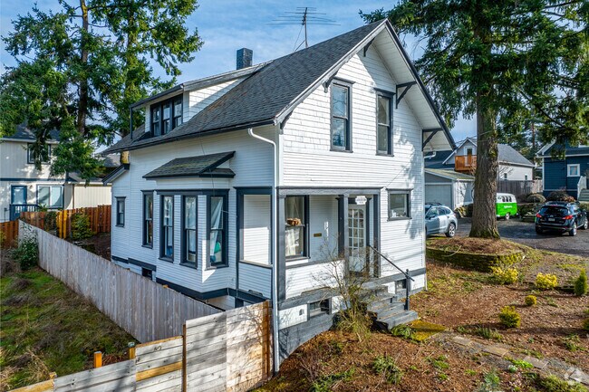 A beautiful example of the two-story homes in Elyville.