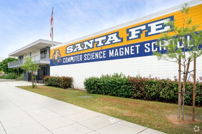 B-plus-rated Santa Fe Computer Science Middle School serves Monrovia students grades 6-8.