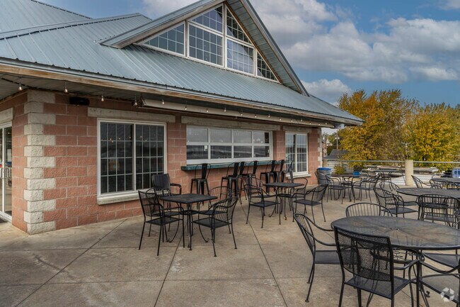 Enjoy the view of the river from the Go Fish Marina Bar & Grill in Princeton.