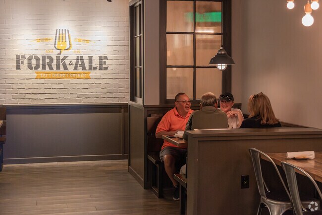 Hanging out with friends at Fork & Ale in Union Township.