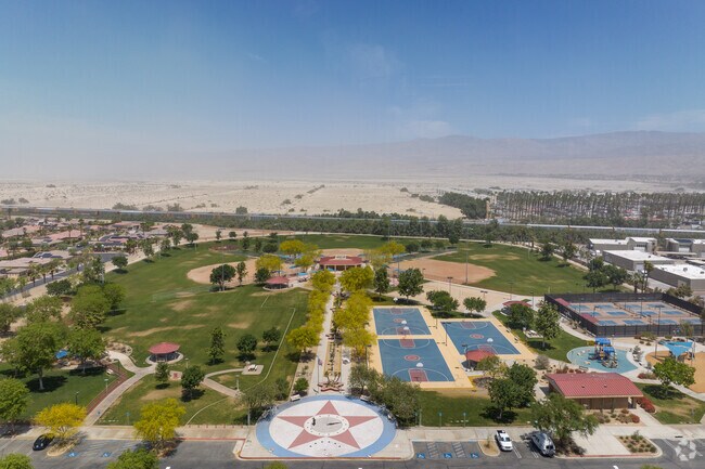 Freedom Park near Bermuda Dunes, offers a variety of sports to play and large, open field.