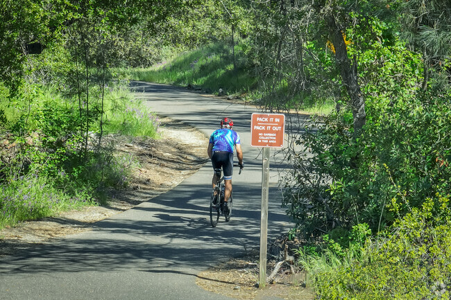 The trails and bike paths in Natoma Station can be scenic and challenging.
