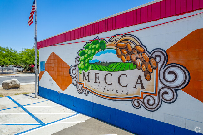 Mecca is a desert community lies on the north shore of the Salton Sea.