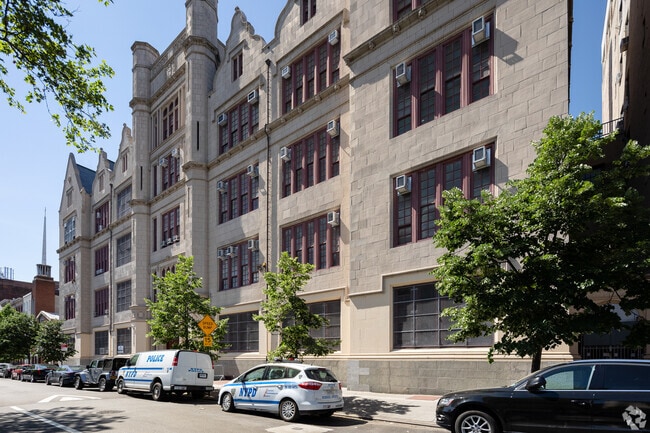 Augustus Saint-Gaudens' tribute at PS 40, heart of Gramercy Park.