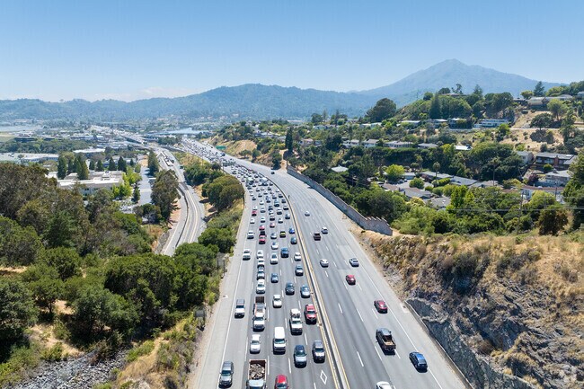 Redwood Highway connects Dominican to San Francisco and the rest of California.