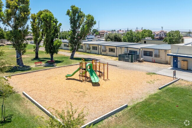 There is a playground at Arthur E. Mills Intermediate School in Firebaugh.