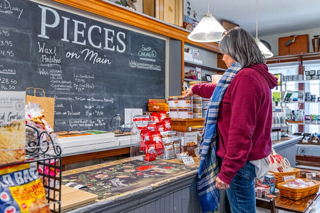 Boutiques like Pieces on Main offer specialty finds on Dagsboro's Main Street.