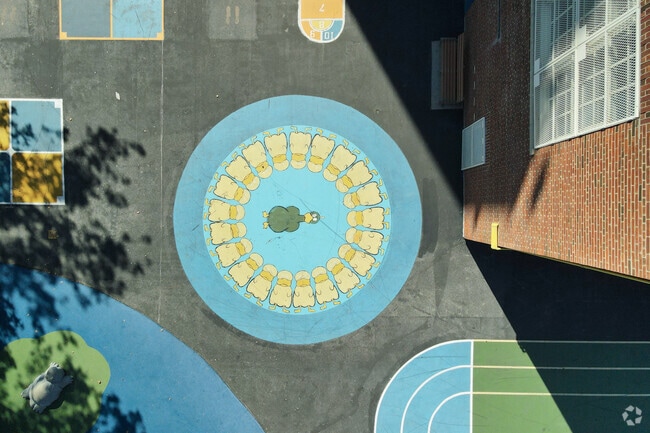 PS 185 The Walter Kassenbrock School courtyard in Fort Hamilton.