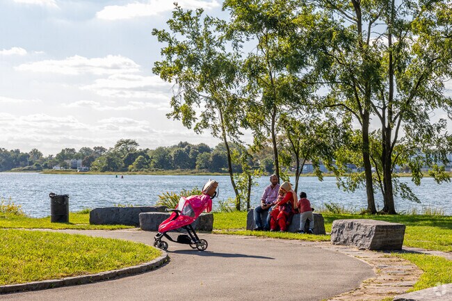 Ferry Point Park provides relaxation for locals.