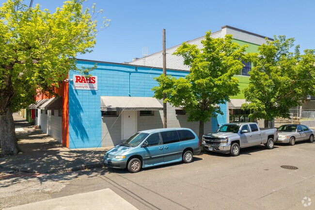 Rosemary Anderson High School is painted in bold colors.