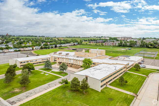 The main building at Iver C. Ranum Middle School in Westminster, Colorado.
