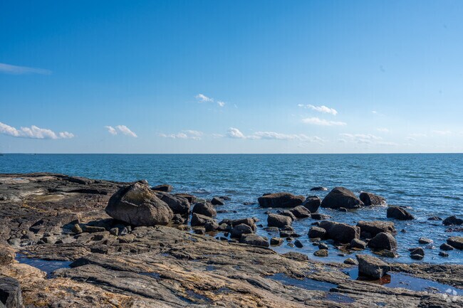 Madison offers rocky shores with coastal views of the Long Island Sound.