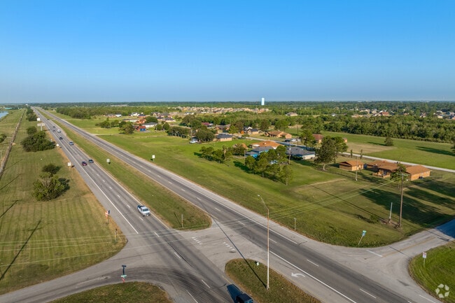 Highway 73 allows the rural West Port Arthur neighborhood access to other parts of the area.