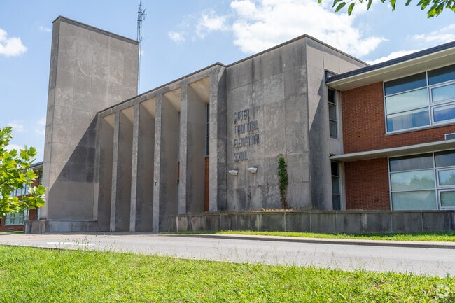 Shot of school signage