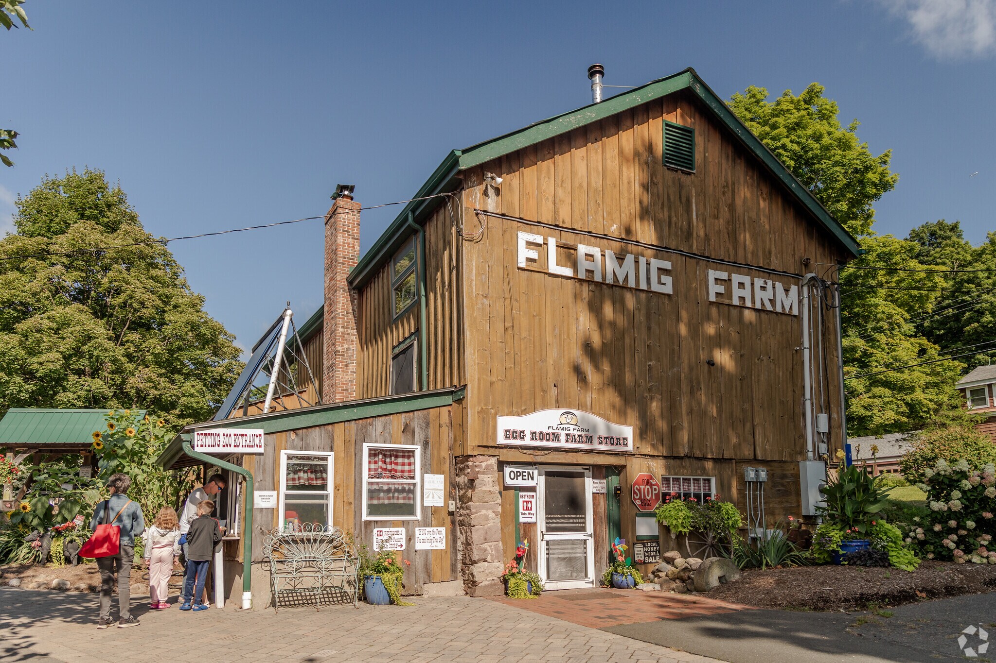 Flamig Farm in West Simsbury offers a petting zoo, farm market, and seasonal events.
