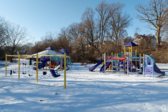 Barbara H. Boyd Park playground features a playground and a picnic shelter.