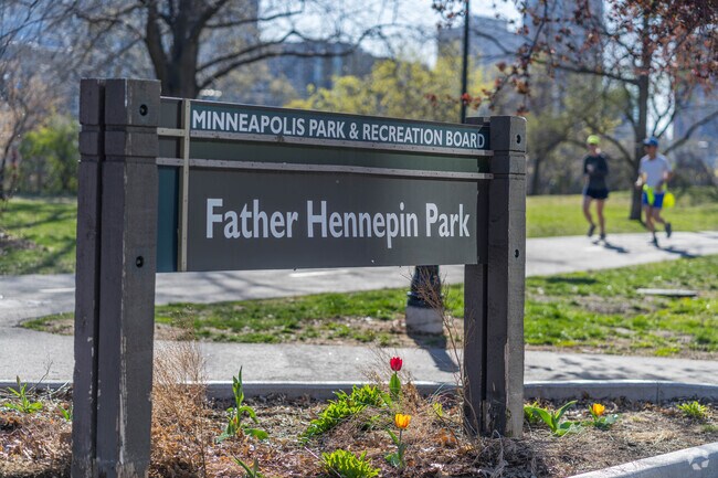 Father Hennepin Park has great views of the city skyline and is nearby the Como neighborhood.