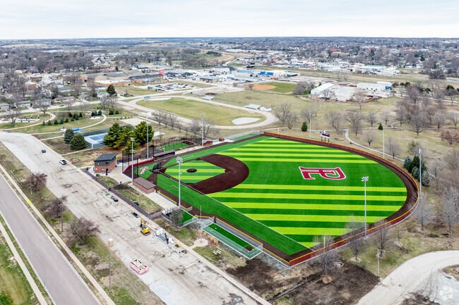 Papillion Middle School has large outdoor spaces for sports.