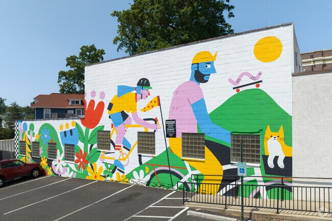 A colorful mural on the side of the Keswick Bike Shop is sure to make Glenside residents smile.