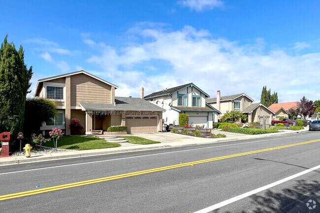 Colorful Mediterranean style homes in San Jose Silver Leaf neighborhood.
