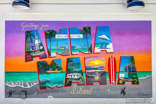 Stunning art murals can be seen all around Anna Maria.