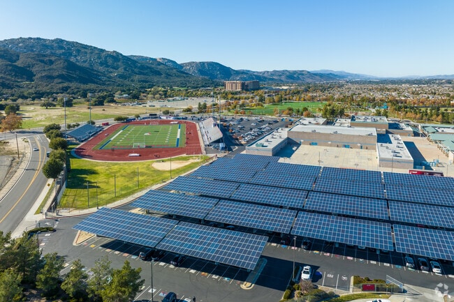 Pechanga School offers a sprawling campus when viewed from above.