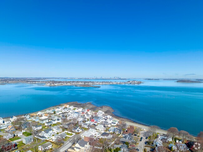 Aerial View of North Weymouth's Proximity To Boston